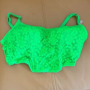 PINK Victoria's Secret Neon Green Lace Bralette
